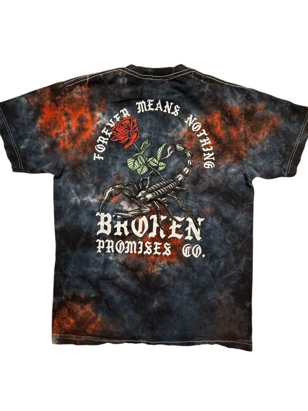 Broken Promises Co. Scorpion Rose Tie Dye T-Shirt Medium